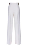 Max Mara Wool Blend Trousers In White