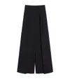 Max Mara Wool-blend Wide-leg Trousers In Blue