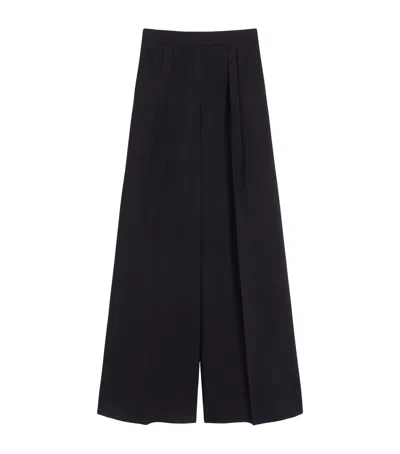 MAX MARA WOOL-BLEND WIDE-LEG TROUSERS