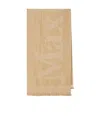Max Mara Logo Embroidered Scarf In Nude