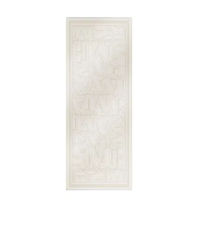 Max Mara Wool Blended Shawl In White