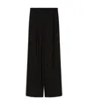 Max Mara Long Black Wool Trousers In Black