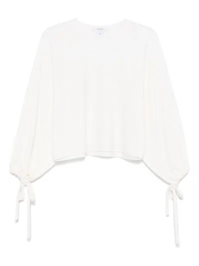 Max Mara Wool Blouse In White