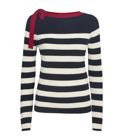 Max Mara Wool Bow Jumper In Multi