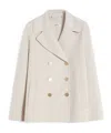 Max Mara Wool Broadcloth Jacket In Neutral
