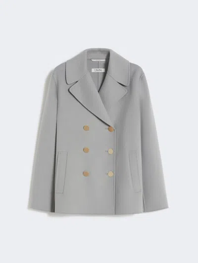 Max Mara Wool Broadcloth Jacket In Gray