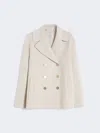 Max Mara Wool Broadcloth Jacket In Neutral