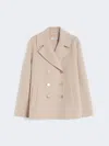 Max Mara Wool Broadcloth Jacket In Pink