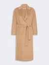 Max Mara Wool Broadcloth Midi Coat In Camel