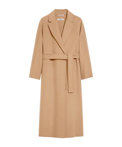 Max Mara Wool Broadcloth Midi Coat - Camel In Brown