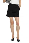 Max Mara Wool Broadcloth Shorts In Black