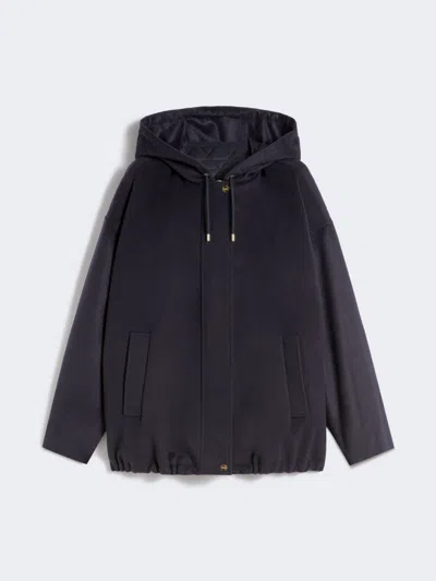 Max Mara Wool Broadcloth Sweatshirt In Black