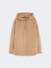 Max Mara Wool Drap Sweatshirt Coats Beige In Brown