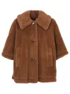 Max Mara Camel-coloured Cape In Teddy Fabric In Brown