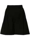 Max Mara Bermuda Shorts In Stretch Cotton In Black  