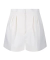 Max Mara White Stretch Cotton Shorts In White