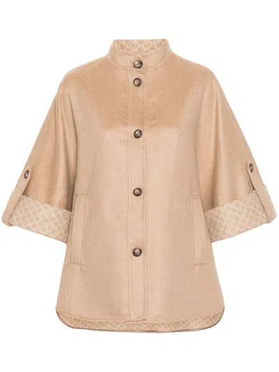 Max Mara Wool Cape In Multi
