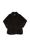 Max Mara Wool Cape In Brown