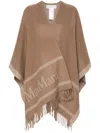 Max Mara Hilde Virgin Wool Cape In Brown