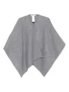 Max Mara Women Wool Cape In Gray