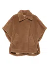 Max Mara Wool Cape In Nude