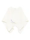 Max Mara Asymmetric Cape In White