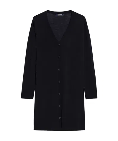 Max Mara Wool Cardigan In Black