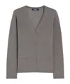 Max Mara Wool Cardigan In Gray