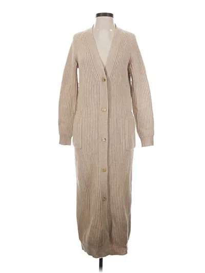 Pre-owned Max Mara Wool Cardigan Sweater In Tan