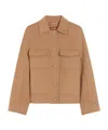 Max Mara Boxy Cropped Jacket In Brown