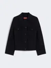 Max Mara Wool, Cashmere And Silk Boxy Jacket In Black