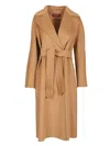 Max Mara Maxmara Manuela Belted Coat Camel In Brown