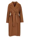 Max Mara Belt Coat In Brown