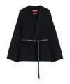 Max Mara Belted Jacket In Black