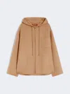 Max Mara Camel Drap Double Cloth Mina Short Jacket In Brown