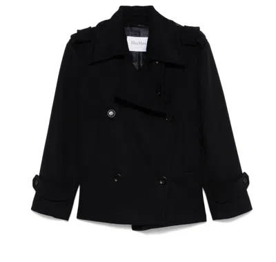Max Mara Wool-cashmere Blend Jackets In Black