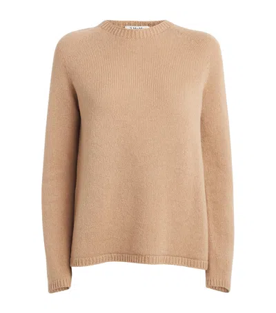 Max Mara Wool-cashmere-blend Sweater In Beige