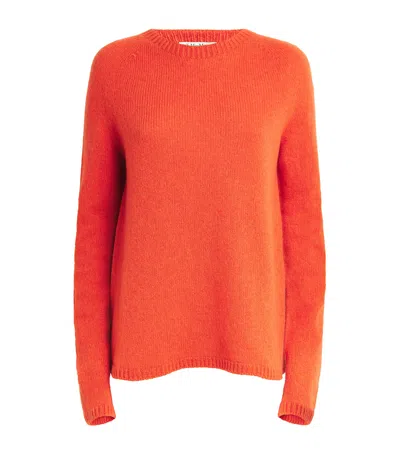 Max Mara Wool-cashmere-blend Sweater In Orange
