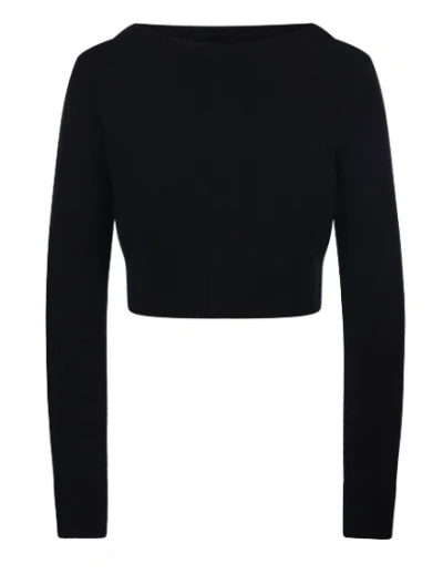 Max Mara Wool Cashmere Blend Sweaters In Black