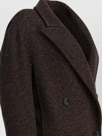 Max Mara Wool Cashmere Coat Back Belt Detail In Black