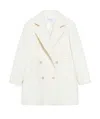 Max Mara Wool And Cashmere Pea Coat In White