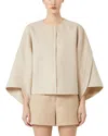 Max Mara Wool Cashmere Cropped Coat In Sand