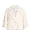 Max Mara Galea Wool-cashmere Double-breasted Short Coat In White