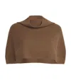 MAX MARA WOOL-CASHMERE CROPPED PONCHO