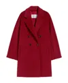 Max Mara Short 101801 Icon Coat In Wool And Cashmere In Red