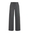 Max Mara Wool-cashmere Drawstring Trousers In Black