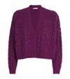 MAX MARA WOOL-CASHMERE EMBELLISHED CARDIGAN