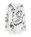 Max Mara Embroidered Wool And Cashmere Dress In White