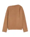 Max Mara Oxa Cashmere & Wool Sweatshirt In Tobacco Color