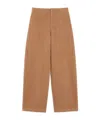 Max Mara Wool Cashmere Knitted Trousers In Tobacco Color